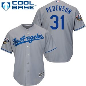 Amazing Dodgers #31 Joc Pederson Grey Cool Base 2018 World Series Stitched Youth MLB Jersey For a short time available Grab yours quickly to own a team jersey