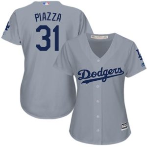Amazing Dodgers #31 Mike Piazza Grey Alternate Road Women's Stitched MLB Jersey With high demand Don't miss out Order now to wear your team colors