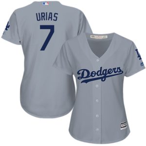 Amazing Dodgers #7 Julio Urias Grey Alternate Road Women's Stitched MLB Jersey Sports enthusiasts seize this opportunity Order now to feel the game excitement