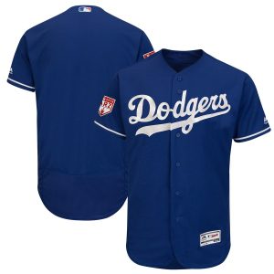 Amazing Dodgers Blank Royal 2019 Spring Training Flex Base Stitched MLB Jersey