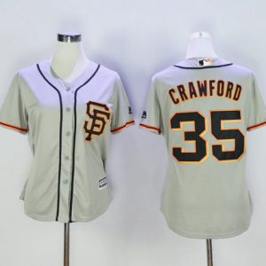 Amazing Giants #35 Brandon Crawford Grey Women's Road 2 Stitched MLB Jersey Sports enthusiasts seize this opportunity Order now to feel the game excitement