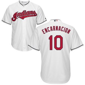 Amazing Guardians #10 Edwin Encarnacion White New Cool Base Stitched MLB Jersey