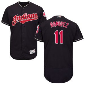 Amazing Guardians #11 Jose Ramirez Navy Blue Flexbase Authentic Collection Stitched MLB Jersey