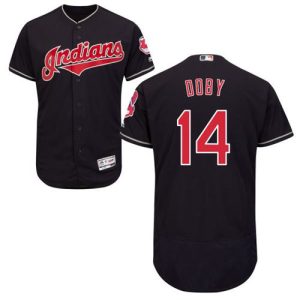 Amazing Guardians #14 Larry Doby Navy Blue Flexbase Authentic Collection Stitched MLB Jersey