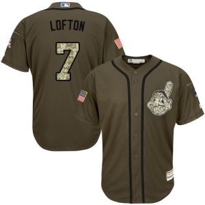 Amazing Guardians #7 Kenny Lofton Green Salute to Service Stitched MLB Jersey