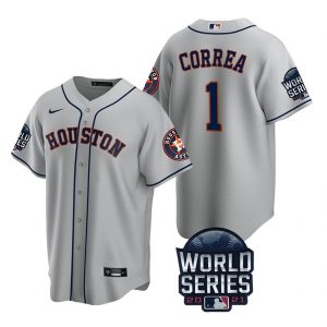 Amazing Houston Astros #1 Carlos Correa Youth Nike 150th Anniversary 2021 World Series Authentic MLB Jersey   Gray Sports enthusiasts seize this opportunity Order now to feel the game excitement