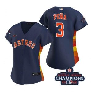Amazing Houston Astros #3 Jeremy Pena Navy 2022 World Series Champions Stitched Men's Nike MLB Jersey Act fast Only a few left Secure yours today