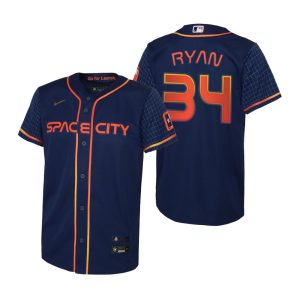 Amazing Houston Astros #34 Nolan Ryan Navy Youth Nike 2022 City Connect Replica MLB Jersey For a short time available Grab yours quickly to own a team jersey