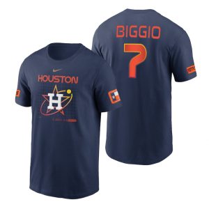Amazing Houston Astros #7 Craig Biggio Navy Nike Velocity 2022 City Connect T Shirt Collectors this is a must have Add it to your collection by ordering