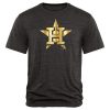 Amazing Houston Astros Fanatics Apparel Gold Collection Tri Blend T Shirt Black