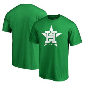 Amazing Houston Astros Majestic 2019 St. Patrick's Day White Logo T Shirt Green