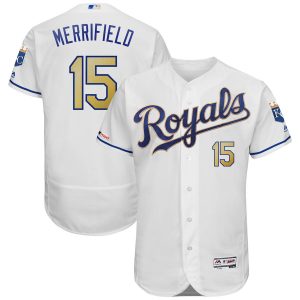 Amazing Kansas City Royals #15 Whit Merrifield Majestic Alternate Authentic Collection Flex Base Player Jersey White