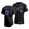 Amazing Kansas City Royals Custom Men's Nike Iridescent Holographic Collection MLB Jersey   Black