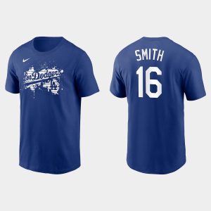 Amazing Los Angeles Dodgers #16 Will Smith Men's 2021 City Connect Graphic T Shirt Royal Act fast Only a few left Secure yours today