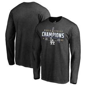 Amazing Los Angeles Dodgers 2020 World Series Champions Locker Room Long Sleeve T Shirt Charcoal Collectors this is a must have Add it to your collection by ordering