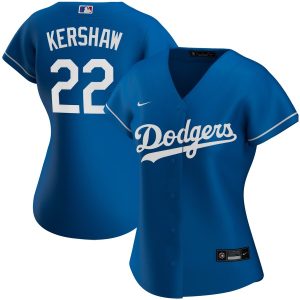 Amazing Los Angeles Dodgers #22 Clayton Kershaw Nike Women's Alternate 2020 MLB Player Jersey Royal Retailers boost your inventory Order now to meet customer demand