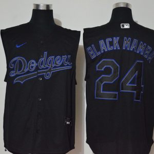 Amazing Los Angeles Dodgers #24 Black Mamba Nike Black Fahion Tank Top MLB Jersey