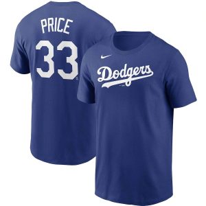 Amazing Los Angeles Dodgers #33 David Price Nike Name & Number T Shirt Royal Sports enthusiasts seize this opportunity Order now to feel the game excitement