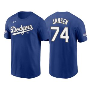Amazing Los Angeles Dodgers #74 Kenley Jansen 2021 Gold Program Name & Number T Shirt Royal Sports fans this is your chance Order soon to be part of the action