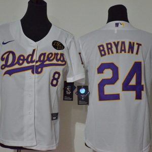 Amazing Los Angeles Dodgers #8 #24 Kobe Bryant Youth Nike White Purple No. Cool Base 2020 KB Patch MLB Jersey Act fast Only a few left Secure yours today