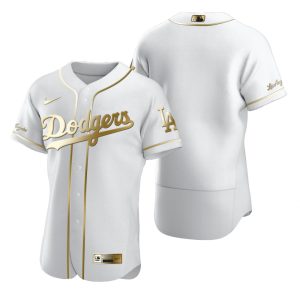 Amazing Los Angeles Dodgers Blank White Nike Men's Authentic Golden Edition MLB Jersey