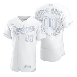 Amazing Los Angeles Dodgers Custom Men''s Nike Platinum MLB MVP Limited Player Edition Jersey