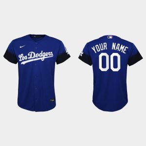 Amazing Los Angeles Dodgers Custom Nike Youth 2021 City Connect MLB Jersey Royal