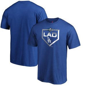 Premium Los Angeles Dodgers Majestic 2019 Postseason Dugout Authentic T Shirt Royal