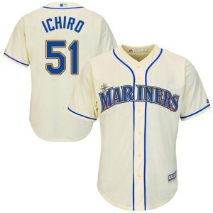 Amazing Mariners #51 Ichiro Suzuki Cream Cool Base Stitched Youth MLB Jersey Sports fans this is your chance Order soon to be part of the action