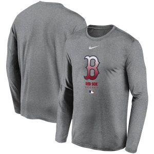 Amazing Men's Boston Red Sox Nike Charcoal Authentic Collection Legend Performance Long Sleeve T Shirt For a short time available Grab yours quickly to own a team jersey