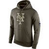 Amazing Men's New York Mets Nike Olive Salute To Service KO Performance Hoodie