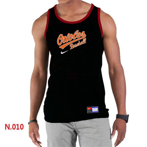 Amazing Men's Nike Baltimore Orioles Home Practice Tank Top Black