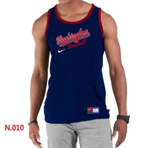Amazing Men's Nike Washington Nationals Home Practice Tank Top Blue