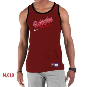 Amazing Men's Nike Washington Nationals Home Practice Tank Top Red