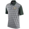 Amazing Men's Oakland Athletics Nike Gray Dri FIT Stripe Polo