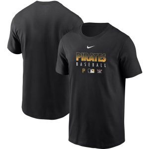 Amazing Men's Pittsburgh Pirates Nike Black Authentic Collection Team Performance T Shirt Retailers boost your inventory Order now to meet customer demand