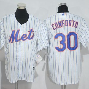 Amazing Mets #30 Michael Conforto White(Blue Strip) Home Cool Base Stitched Youth MLB Jersey With high demand Don't miss out Order now to wear your team colors