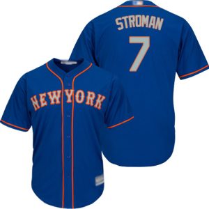 Amazing Mets #7 Marcus Stroman Blue(Grey NO.) New Cool Base Stitched MLB Jersey