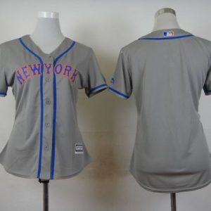 Amazing Mets Blank Grey Road Women's Stitched MLB Jersey Act fast Only a few left Secure yours today