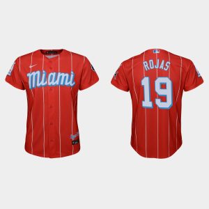 Amazing Miami Marlins #19 Miguel Rojas Youth Nike 2021 City Connect Authentic MLB Jersey Red Act fast Only a few left Secure yours today