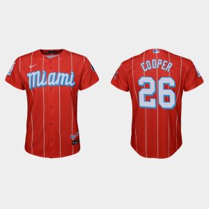 Amazing Miami Marlins #26 Garrett Cooper Youth Nike 2021 City Connect Authentic MLB Jersey Red Sports enthusiasts seize this opportunity Order now to feel the game excitement