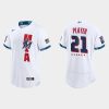 Amazing Miami Marlins Custom 2021 MLB All Star Game Authentic White Jersey