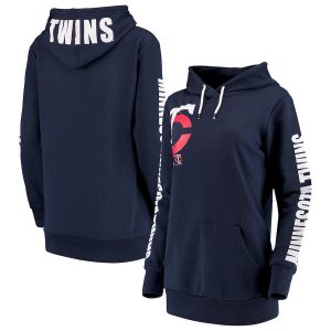 Amazing Minnesota Twins G III 4Her by Carl Banks Women's 12th Inning Pullover Hoodie Navy
