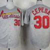 Amazing Mitchell And Ness 1967 Cardinals #30 Orlando Cepeda Grey Throwback Stitched MLB Jersey