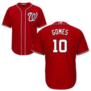 Amazing Nationals #10 Yan Gomes Red Cool Base Stitched MLB Jersey