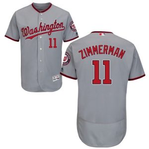 Amazing Nationals #11 Ryan Zimmerman Grey Flexbase Authentic Collection Stitched MLB Jersey