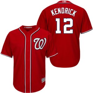 Amazing Nationals #12 Howie Kendrick Red Cool Base Stitched MLB Jersey