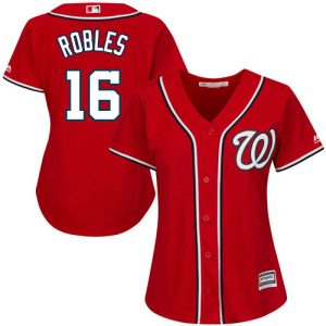 Amazing Nationals #16 Victor Robles Red Alternate Women's Stitched MLB Jersey Limited stock Order now to show your love for your team