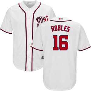 Amazing Nationals #16 Victor Robles White New Cool Base Stitched MLB Jersey