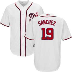 Amazing Nationals #19 Anibal Sanchez White New Cool Base Stitched MLB Jersey